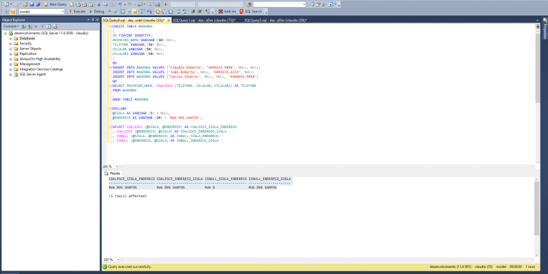 Diferenças entre COALESCE e ISNULL
